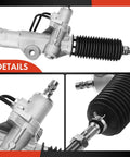Close-up of Toyota Hydraulic Power Steering Rack and Pinion for Tundra 2000 to 2004 3.4L 4.7L with inner tie rods and dust boots
