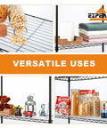 Versatile uses of Heavy Duty 5 Shelf Wire Shelving Unit On 3 Inch Wheels With Shelf Liners Set Of 5 NSF Certified Adjustable Storage Racks