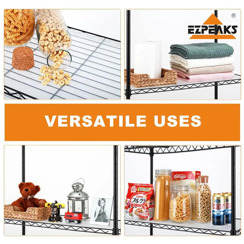 Versatile uses of Heavy Duty 5 Shelf Wire Shelving Unit On 3 Inch Wheels With Shelf Liners Set Of 5 NSF Certified Adjustable Storage Racks