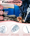 7Pcs Grease Gun Needle Tips Kit With 5 Nozzles, 1 Needle Dispenser, And 1 Rubber Adapter, shown near vehicle engine for precision use