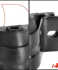 Close-up of Two Piece Front Engine Motor Mount Set For Jeep Wrangler 1991-1995, Cherokee 1987-2001, showing bolt hole detail.