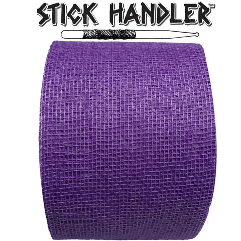 Purple High Tack Drumstick Grip Tape For Tight Control And Zero Slip Percussion Practice With Soft Cotton Gauze Wrap showing textured surface.