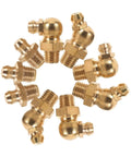 9Pcs Grease Fittings Assortment Kit for Automotive Use with 180 Degree, 45 Degree, and 90 Degree Angles, stainless steel brass nipples