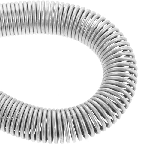 Heavy Duty Coil Pipe Bender Kit For Copper And Steel Tubes, silver spring coil, flexible tubing for plumbing and electrical use.