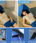 Woman using Portable Pop Up Pet Tent Sun Shade Shelter For Dogs, Cats And Small Animals indoors and outdoors