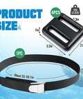 Diagram of 4 Pcs 2.2 Lb Dive Weights Belt For Scuba Diving With Coated Weights Nylon Belt And Metal Quick Release Buckle.