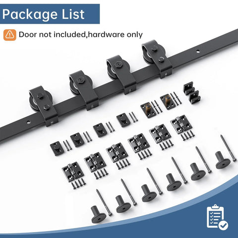 88 Inch Bifold Sliding Barn Door Hardware Track Kit For Four Closet Doors With Top Mount Rollers Smooth Quiet Operation