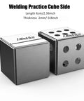 Welding Practice Kit For Beginners Two Piece Cube And Dice Coupons For MIG TIG Arc Training Durable Steel Coupons Side Length Two Point Three Six Inch