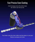 Bike Chain Oiler And Cleaner Tool For Bicycles Fast Clean And Simple Lubrication Attaches To Standard Aerosol Cans For Full Coverage