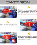 Instruction steps for Two Set Gate Valve Lockout Kit With Safety Padlocks For 1 To 2.5 Inch Valve Handles No Tools Needed Easy Install