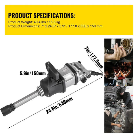 Heavy Hitter 1 Inch Drive Pneumatic Air Impact Wrench 3800Nm Torque Gun 4000 RPM High Strength Pro Grade Auto Mechanic Tool For Crushing Stubborn Lug Nuts