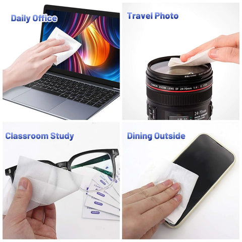 Icepac Lens Wipes for Eyeglasses, 500 pre-moistened individually wrapped wipes; for glasses, camera lens, laptop screen and phone.