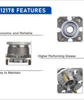 Rear Wheel Hub Bearing Assembly 512178 Pair For Honda Accord 1998 1999 2000 2001 2002 2.3L With Four Wheel Disc Brakes features