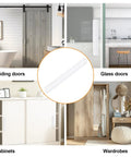 Acrylic Self Adhesive Push Pull Handles 4 Pack For Cabinets Drawers Dresser Glass Doors And Windows Matte Finish 110mm