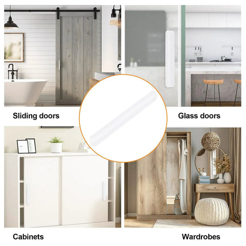 Acrylic Self Adhesive Push Pull Handles 4 Pack For Cabinets Drawers Dresser Glass Doors And Windows Matte Finish 110mm
