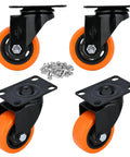 3 Inch Heavy Duty Swivel Caster Wheels Industrial Plate Caster Set Of 4 Without Brakes 1000 Lb Load Capacity Quiet Rolling