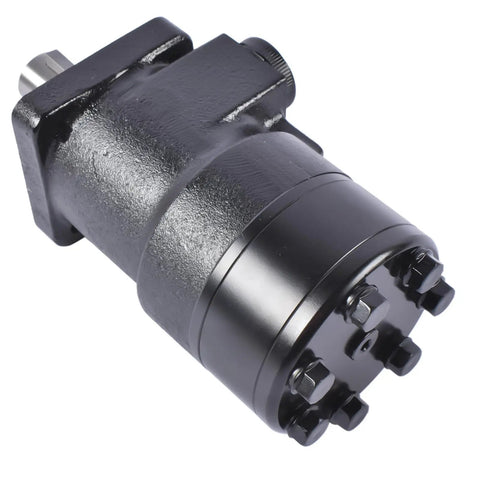 Replacement Hydraulic Motor For H Series Equipment - OE 101-1100-009, 1011100009, 101-1100 Compatible, black steel housing