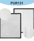 131 Great Value Replacement Filter Set For Levoit PUR131 Series Air Purifier showing standard and carbon filter details