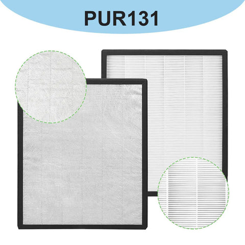 131 Great Value Replacement Filter Set For Levoit PUR131 Series Air Purifier showing standard and carbon filter details