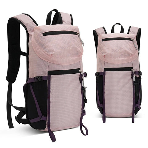Pink Lightweight 25L Outdoor Daypack For Men With Breathable Mesh Back, Tear Nylon Construction, Anti Theft Zipper, Water Resistant Hiking Backpack