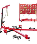 Beefed-Up 5T Auto Body Frame Puller Straightener With 6600 Lbs Capacity 49KN Pulling Power Tool and accessories