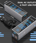 Road Trip Vibes 300W Car Power Inverter DC To AC Converter with PD 36W Quick Charge, showing dual AC ports and USB display.