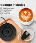 Smart Self Heating Coffee Mug With AI Temp Control And 20 Oz Capacity To Keep Your Morning Brew Piping Hot So You Can Skip The Cold Cup Drama And Power Through Work Days Effortlessly with charging coaster and spill-proof lid.