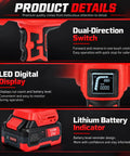 Get Your Grit On With This Badass 21V Brushless Cordless Combo Kit featuring dual-direction switch and LED display for safety.