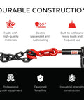 Beefed Up 6600 Lbs WLL Ratchet Chain Binders For 5/16 And 3/8 Grade 70 Chains Two Pack With 26000 Lbs Break Strength shown with anti-rust coating