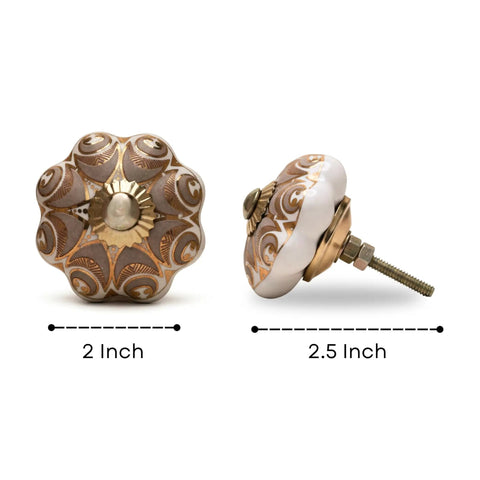Handmade Ceramic Cabinet Knobs and Drawer Pulls Dope Pumpkin Gold Boho Kitchen Door Hardware Cupboard Wardrobe Pull Handles