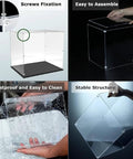 Clear Acrylic Display Case For Lego 80046 Airships Block Model Collectibles, showcasing assembly and dustproof features.