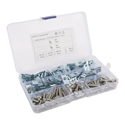 Keep Your Rig Solid With This 120 Piece M5 And M6 U Nut Clip Kit Featuring Heavy Duty Carbon Steel Fasteners For Car Truck And Boat Body Panel Fixes Comes With A Kickass Storage Case