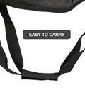XL Mesh Dive Bag For Scuba And Snorkel Gear, Heavy Duty Travel Duffle With Waterproof Pocket, showing handles labeled 'easy to carry'