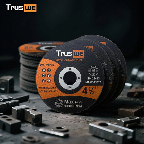 Truswe metal cut-off wheels, 4-1/2 in x 0.045 in, 7/8 in arbor, 52-pack for angle grinders