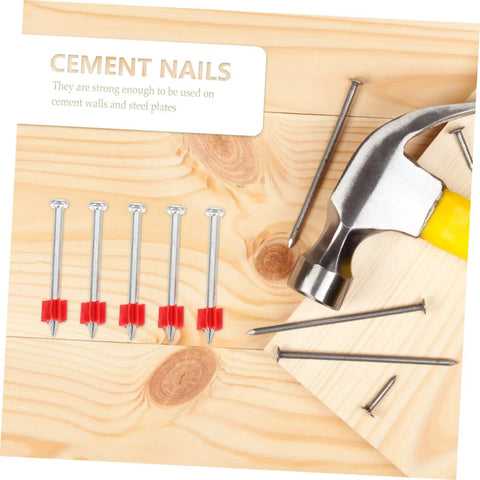 Top Shelf 100 Pack Concrete Nail Gun Spikes For Picture Hanging And Wall Mounting Heavy Duty Steel Fasteners With Maximum Penetration Grip For Masonry And Drywall That Will Hold Rock Solid And Crush Any Installation Task Smoothly