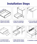 Beefy Heavy Duty Drawer Slides With Ball Bearing Runners Side Mount 1 Pair Steel Cold Rolled Construction Soft Close With Anti Collision Pads Perfect For Kitchen Drawers Dressers And Cabinet Pull Outs 4 To 20 Inches Range installation steps diagram