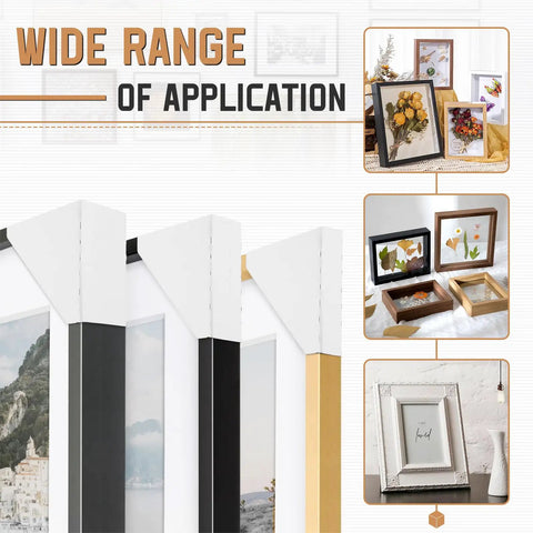 120 Pack Adjustable Cardboard Corner Protectors For Frames And Artwork, Fits 1in, 1.5in, And 2.2in Edges on framed pictures