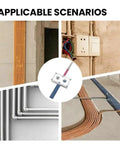 Pro Electrician Wire Pulling Assistant Cable Threading Machine for Wall Wiring Job shown in various installation scenarios.