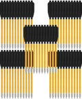 60-pack 6.3 Inch Aluminum Crossbow Bolts With Plastic Vanes for 50-80 Lb Mini Pistol Crossbows arranged in a pattern