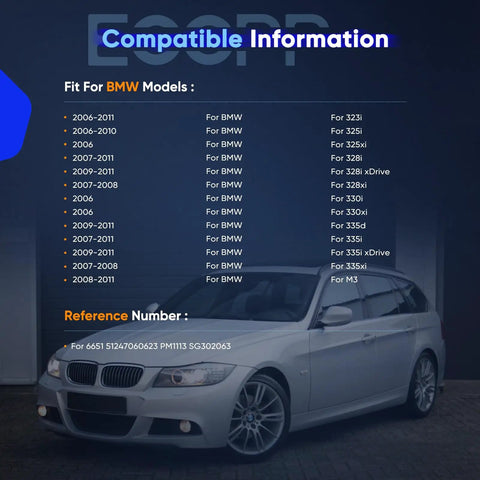 Rear Trunk Lift Supports For BMW 3 Series Set Of 2 Direct Fit Easy Install 323i 325i 325xi 328i Model List 2006-2011