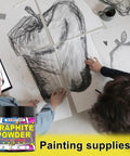 Ultra Fine Graphite Powder For Lubrication And Art Projects 16 Ounces Dry Powder used in drawing sketches with pencils shown