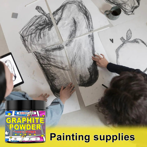 Ultra Fine Graphite Powder For Lubrication And Art Projects 16 Ounces Dry Powder used in drawing sketches with pencils shown
