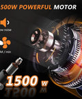 Top Rated Leomru 1100 Lb Electric Hoist Winch With Remote Control And Manual Cable Options For Towing Heavy Loads features a close-up of its 1500W powerful motor.