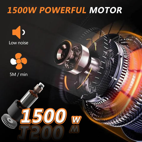 Top Rated Leomru 1100 Lb Electric Hoist Winch With Remote Control And Manual Cable Options For Towing Heavy Loads features a close-up of its 1500W powerful motor.