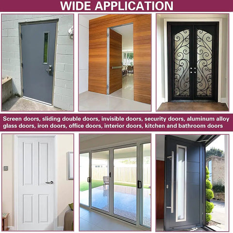 Punch-Free Automatic Sensor Door Closer With Drawstring For Home And Office Use, Multifunctional Auto Door Closer Works On Left Or Right Swing, Wood Or Metal Doors, Suitable For Residential Or Commercial Doors, One Pack
