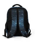 Lit Light Blue Celestial Star Chart Backpack For Everyday Use Unisex Large Capacity Daypack With Durable Polyester back view
