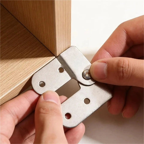 Dead Simple Install Iron Folding Table Hinge Chicken Beak Furniture Hardware For Storage And Craft Projects Rock Solid Metal Bracket shown being installed on wooden furniture.