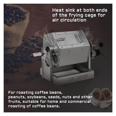 8 Liter Compact Coffee Roaster With Dual Gas And Electric Heating Ceramic Oven For Even Heat Distribution Built Different for home use.