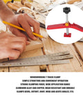 Must-Have Adjustable T-Track Hold Down Clamp For Your Workbench Shop Gear with aluminum alloy, used to secure wood templates.
