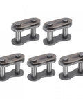 Five Pack One Inch Pitch Chain Master Connector Links Roller For 16A No 80 Chain Carbon Steel Split Links Kit